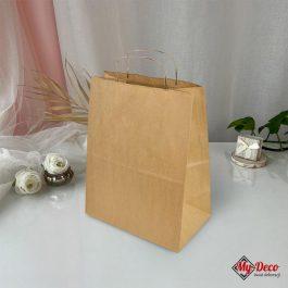 Torba torebka papierowa Kraft na Prezent Torba papierowa skręcona rączka - Kraft 18x8x21N