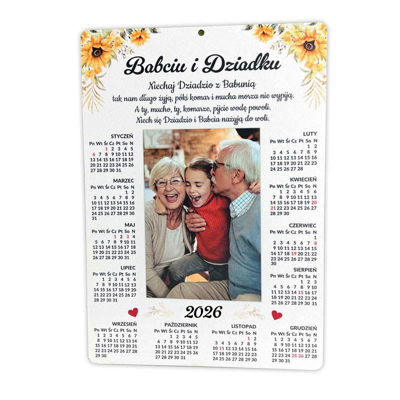 Zestaw prezent dla Babci i Dziadka Kalendarz ze zdjęciem MD1112