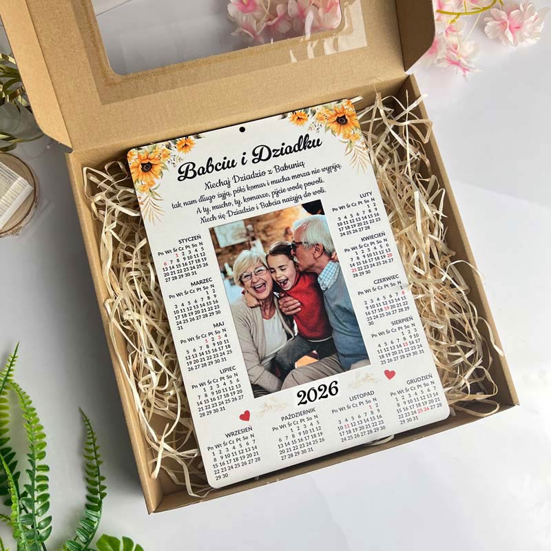 Zestaw prezent dla Babci i Dziadka Kalendarz ze zdjęciem MD1112