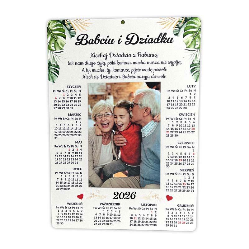 Zestaw prezentowy box Kalendarz ze zdjęciem dla Babci i Dziadka MD1111