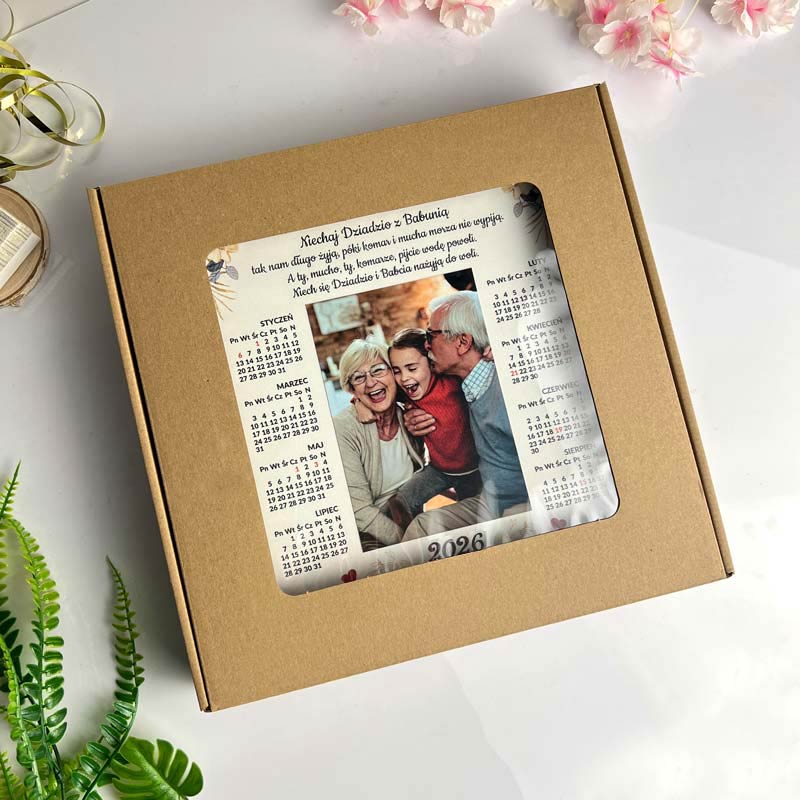 Kalendarz ścienny ze zdjęciem dla Babci i Dziadka Prezent MD1087
