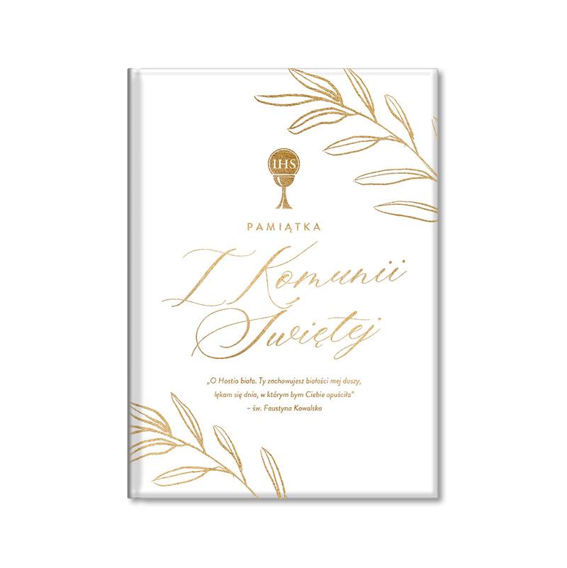 Książeczka komunijna pamiątka pierwszej komunii złota 56-3