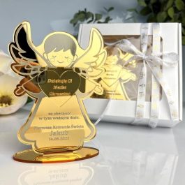 Zestaw podziękowania na Komunię – Aniołek dla Chrzestnych i Dziadków MD1208