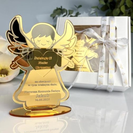 Zestaw podziękowania na Komunię – Aniołek dla Chrzestnych i Dziadków MD1208