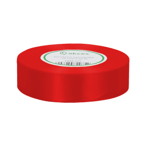 Wstążka tasiemka satynowa dekoracyjna czerwona 25mm x 32m