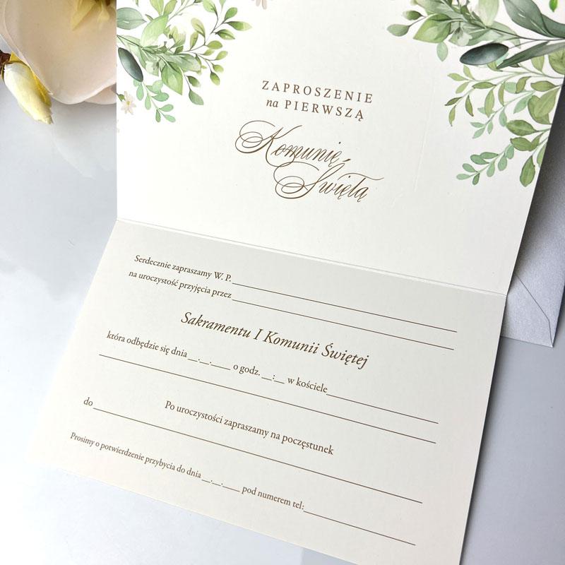 Zaproszenia na komunię dla chłopca zestaw 5 sztuk złocenia Star-57 - obrazek 3