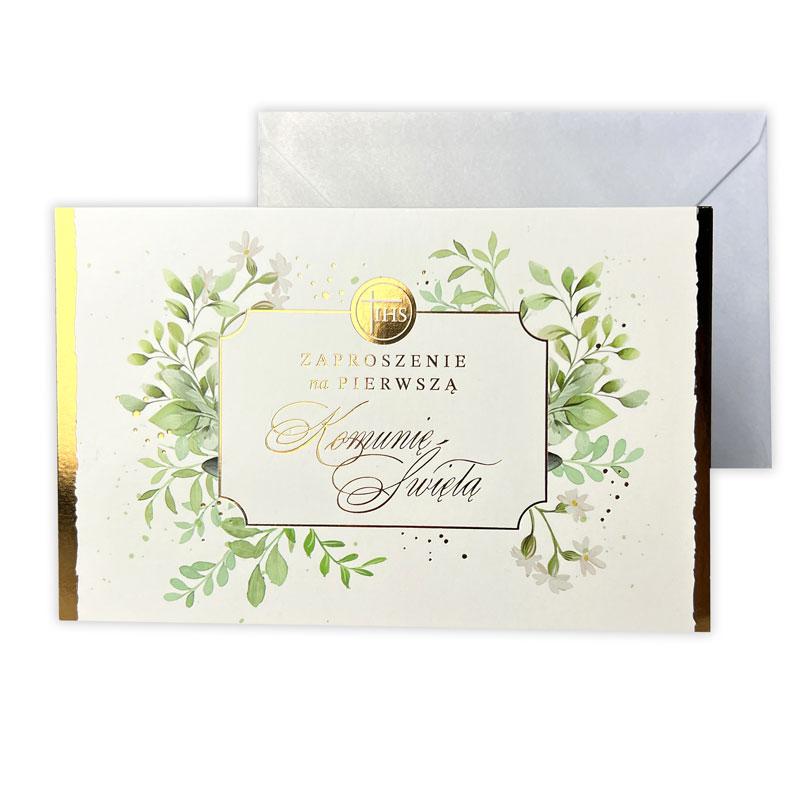 Zaproszenia na komunię dla chłopca zestaw 5 sztuk złocenia Star-57 - obrazek 4