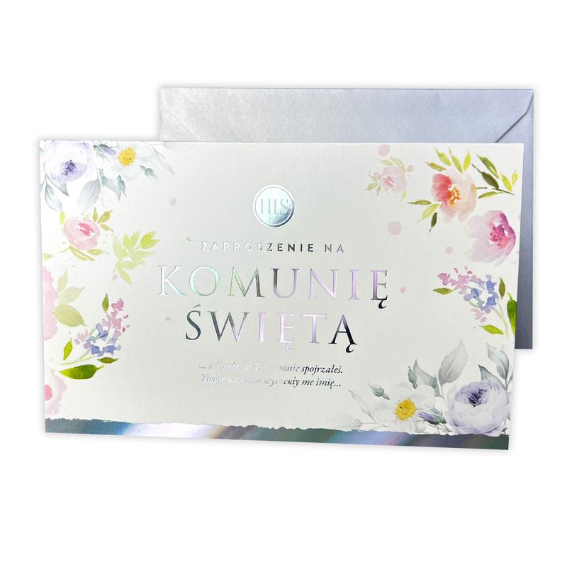 Zaproszenia na Pierwszą Komunię dla dziewczynki zestaw 5 sztuk Star-58 - obrazek 4
