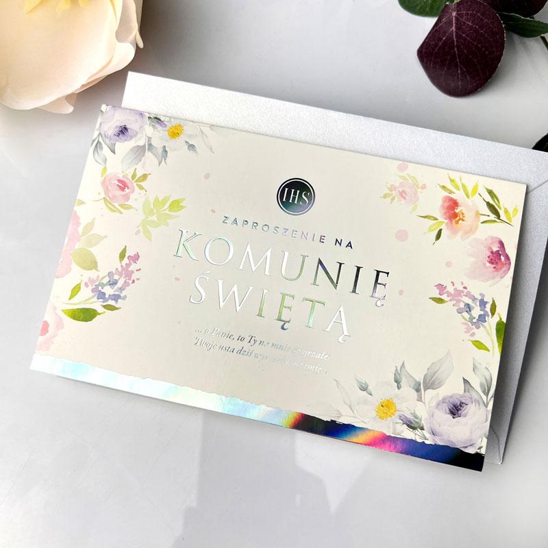Zaproszenia na Pierwszą Komunię dla dziewczynki zestaw 5 sztuk Star-58 - obrazek 3