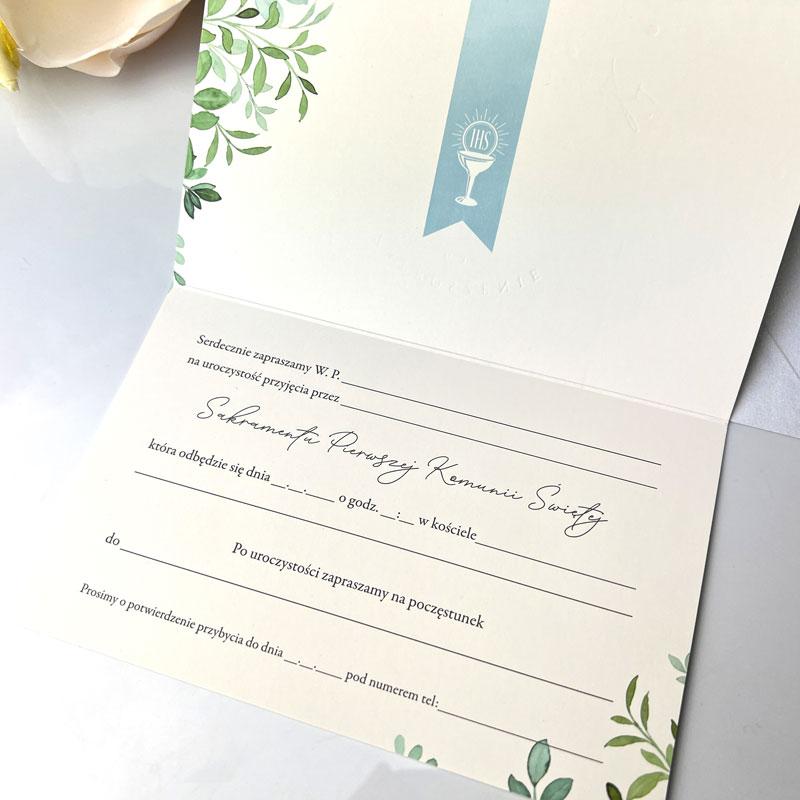 Zaproszenia na Pierwszą Komunię zestaw 5 sztuk Star-60 - obrazek 3