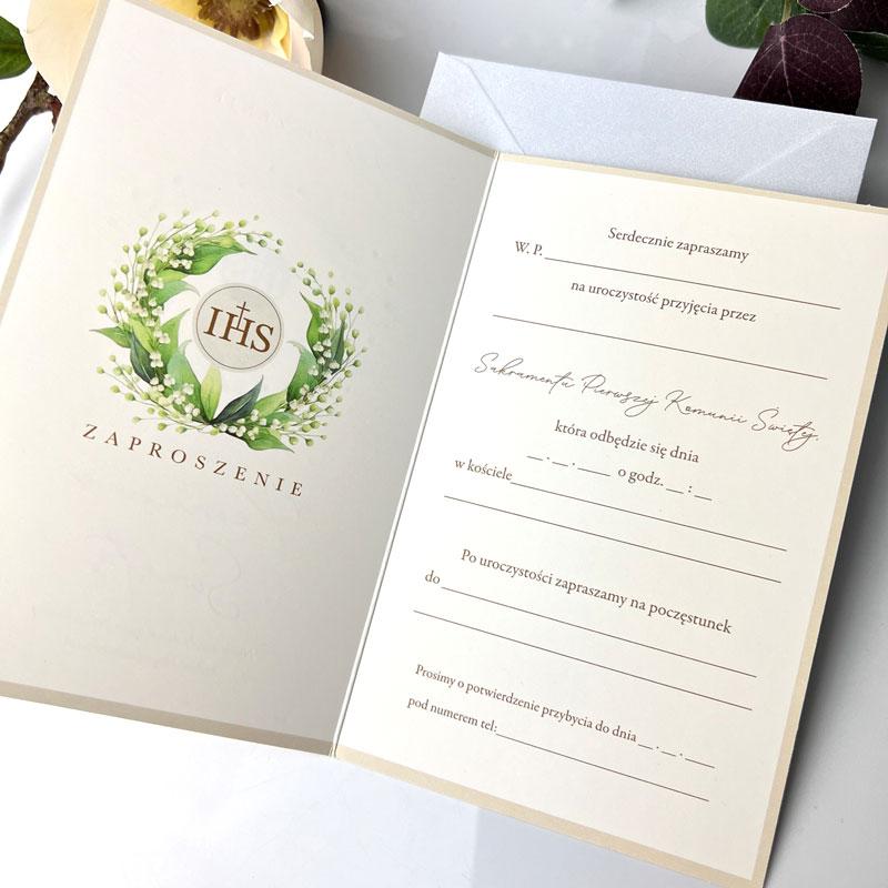 Zaproszenie Star-61 Komunia opakowanie 5 szt.