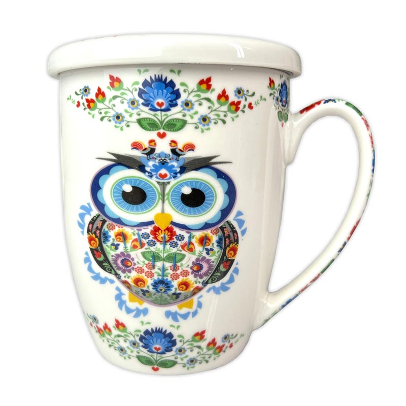 Kubek z zaparzaczem Sowa Etno
