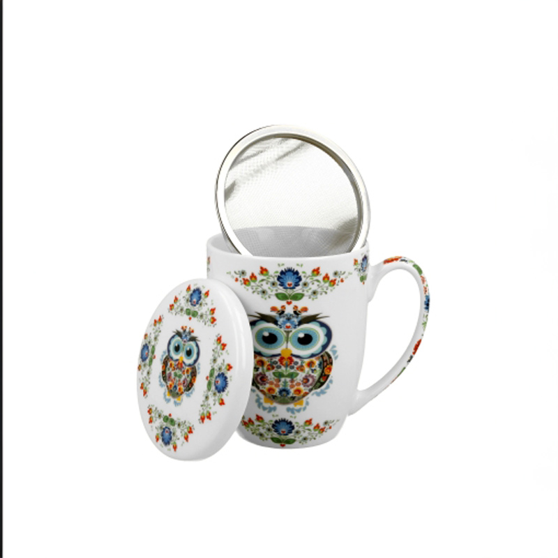 Kubek z zaparzaczem Sowa Etno