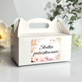 Naklejki etykietki na ciasto weselne Boho Złote Serce zestaw 10 sztuk MD1276