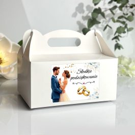 Naklejki na pudełko na ciasto weselne ślub zestaw 10 sztuk MD1280