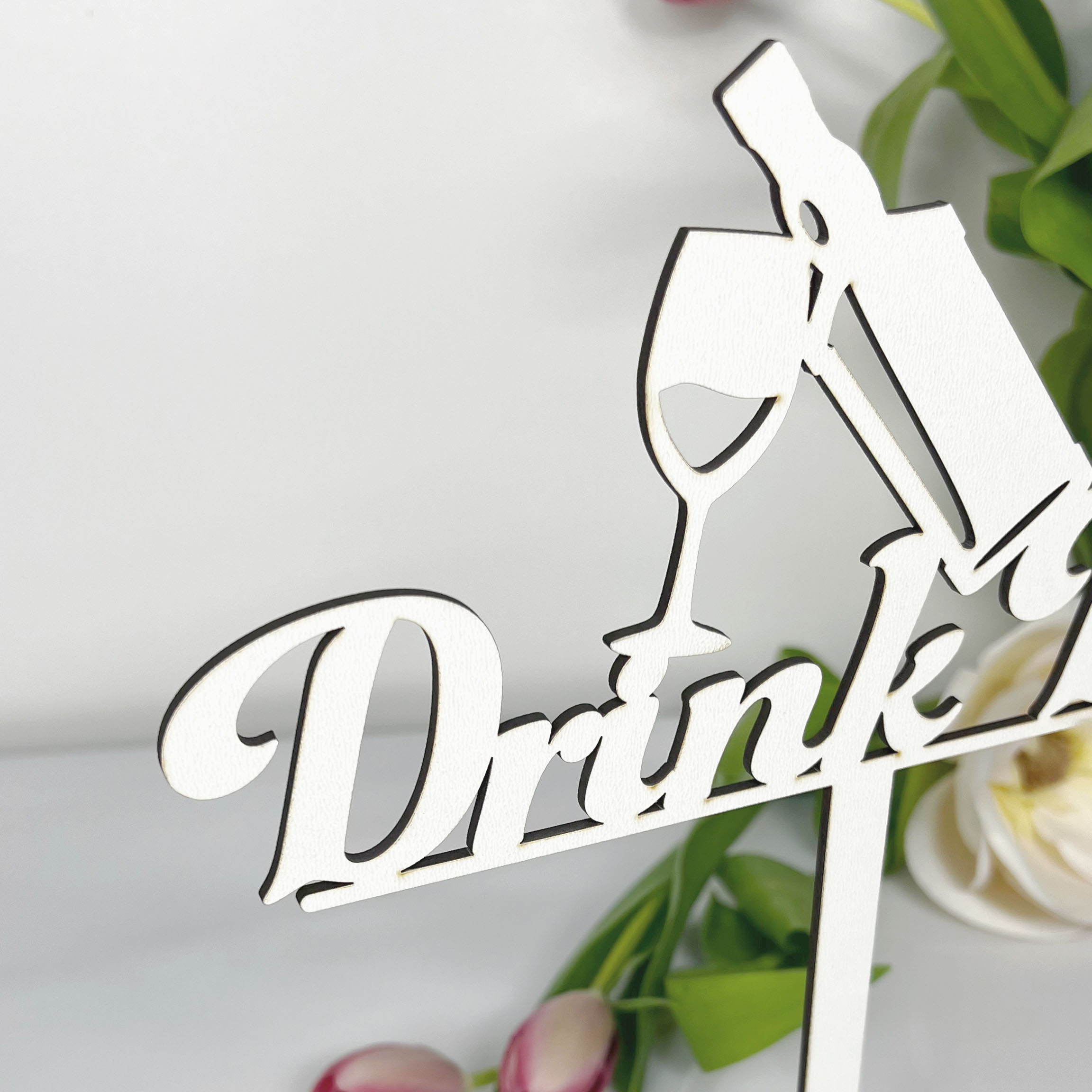 Napis Drink Bar dekoracja na stół Wesele Jubileusz Urodziny Biały