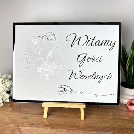 Tablica Witamy Gości Weselnych Dekoracja Sali Lustrzana Pleksi MD1316