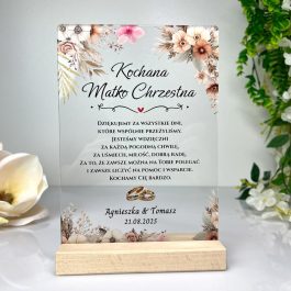 Podziękowanie Ślubne BOHO Dla Chrzestnych