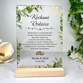 podziękowanie ślubne eukaliptus przezroczyste