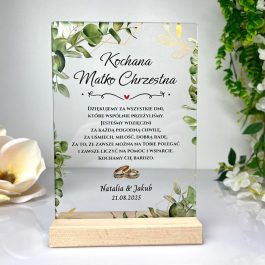 Podziękowanie Ślubne Eukaliptus Dla Chrzestnych