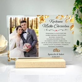 Podziękowanie Dla Chrzestnych ze Zdjęciem