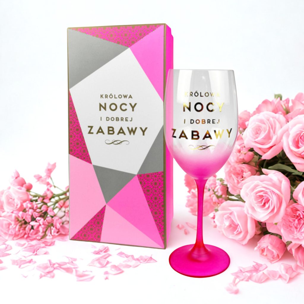 Kieliszek Do Wina Królowa Nocy Złoty Napis Prezent Dla Niej