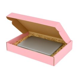 Różowe pudełko prezentowe 300x200x50 mm – eleganckie kartonowe opakowanie ozdobne na prezent urodzinowy i ramki map