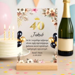 Statuetka dyplom trofeum z życzeniami prezent na 18 MD1388