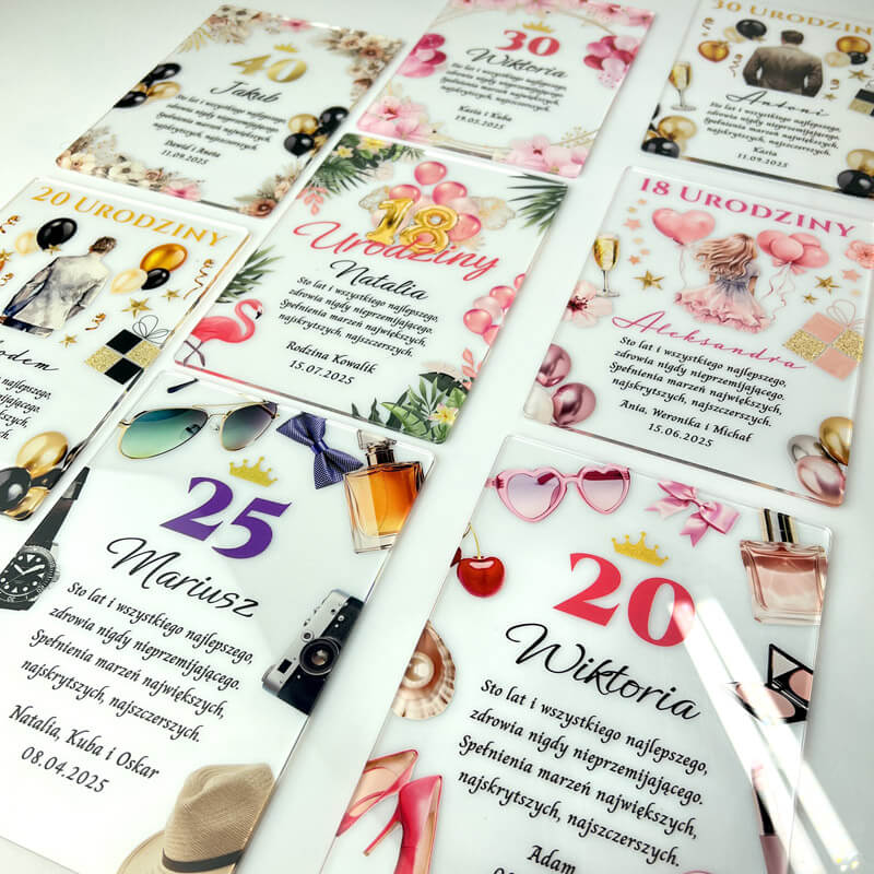 Statuetka dyplom trofeum z życzeniami prezent na 18 MD1388