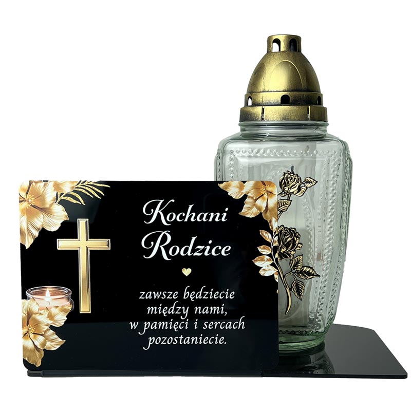 Dekoracja na grób z pleksi – Statuetka dla Rodziców MD1419 - obrazek 2