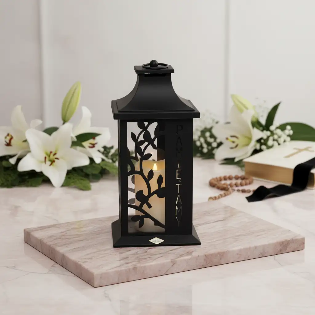 lampion ze zniczem LED