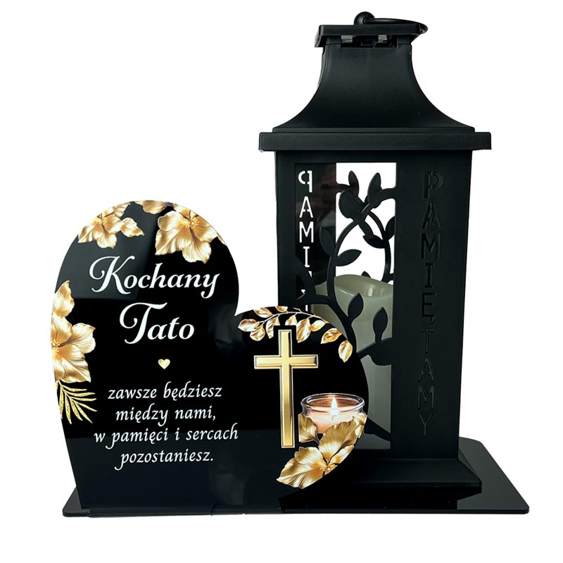 Nagrobna Pamiątka dla Taty z Pleksi na Znicz MD1421 - obrazek 2