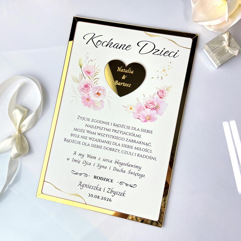 Pamiątka Ślubna od Rodziców Błogosławieństwo MD1436 - obrazek 3