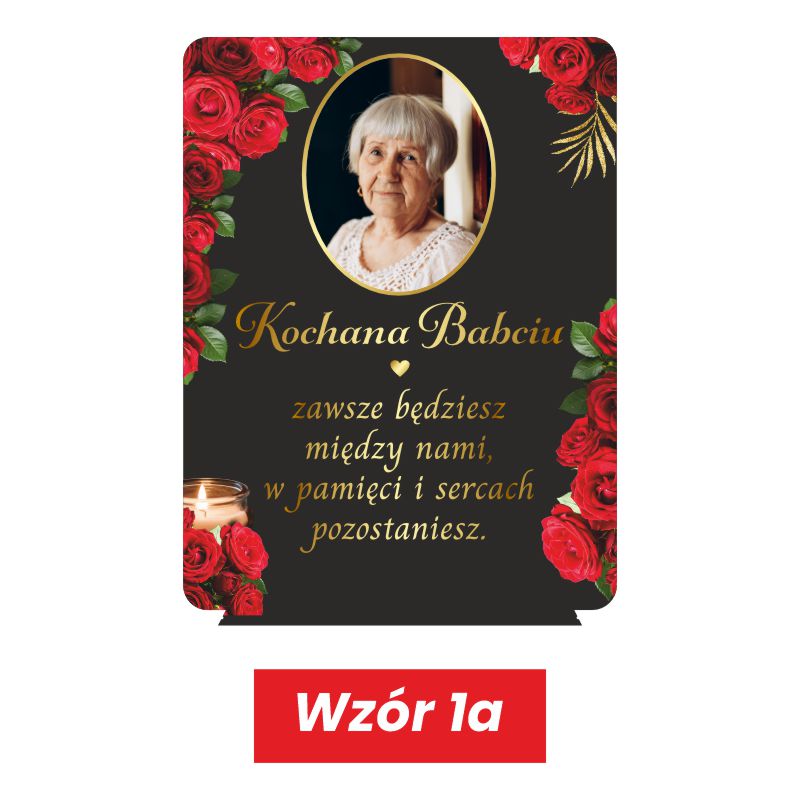 Statuetka ze Zdjęciem na Grób Pamiątka dla Babci MD1427 - obrazek 3