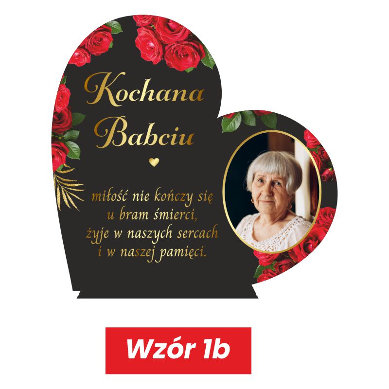 Statuetka Serce na Pomnik Zdjęcie Kolorowy Nadruk MD1428 - obrazek 4