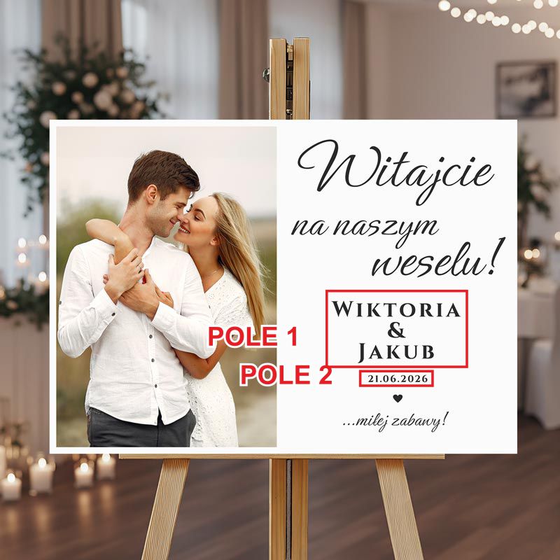 Ślubna tablica powitalna