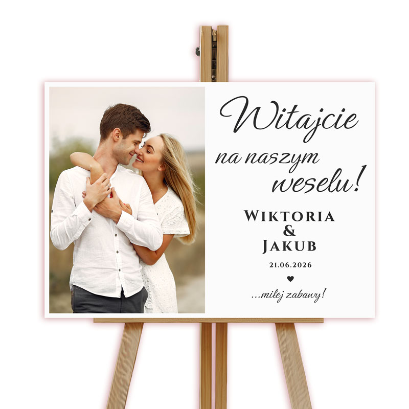 Ślubna tablica powitalna