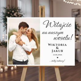 Personalizowana Tablica Ślubna Witajcie
