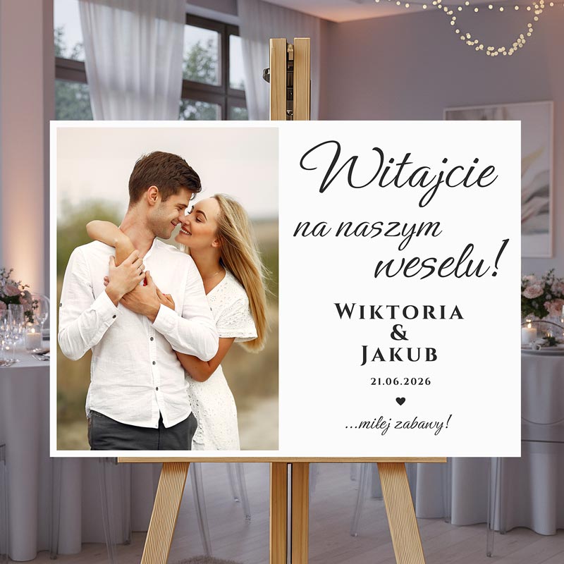 Ślubna tablica powitalna