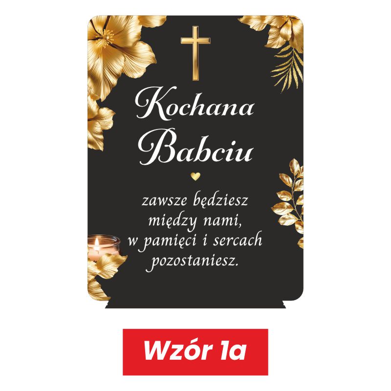 Statuetka Nagrobna Złote kwiaty na Cmentarz dla Babci MD1418