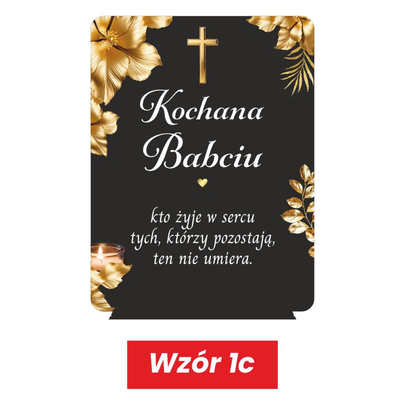Statuetka Nagrobna Złote kwiaty na Cmentarz dla Babci MD1418