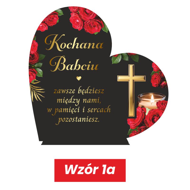 Dekoracja Nagrobna Serce dla Taty – Podstawka na Znicz MD1416