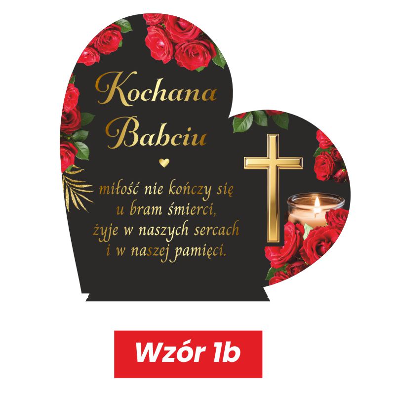 Dekoracja Nagrobna Serce dla Taty – Podstawka na Znicz MD1416