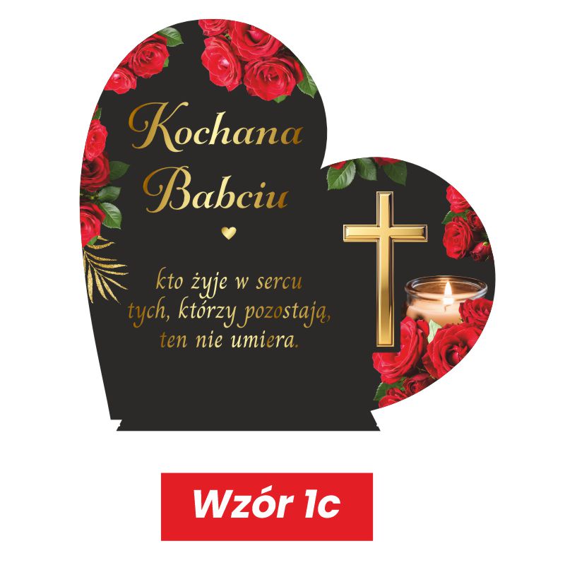 Dekoracja Nagrobna Serce dla Taty – Podstawka na Znicz MD1416