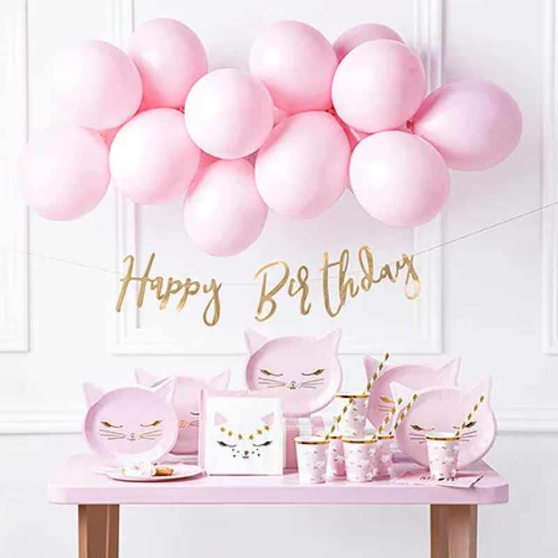 Zestaw Dekoracji Urodzinowy Kotek dla Dziewczynki M1573