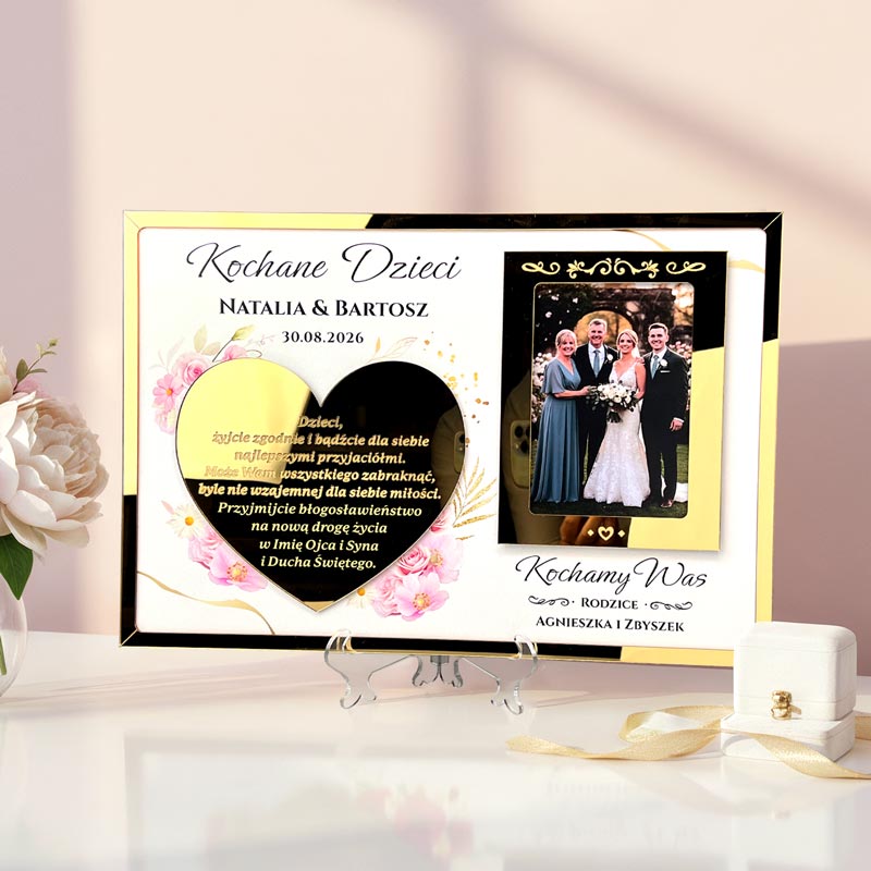 Upominek Ślubny od Rodziców z Błogosławieństwem