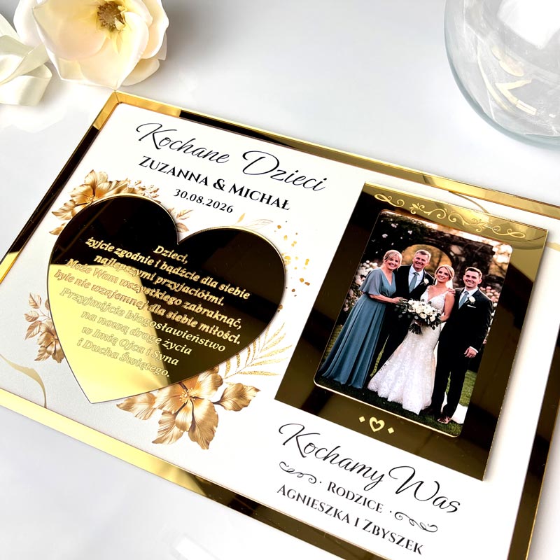 Luksusowa Ramka Ślubna z Błogosławieństwem MD1468 - obrazek 3