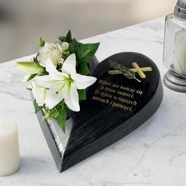 Czarno-srebrna doniczka na cmentarz