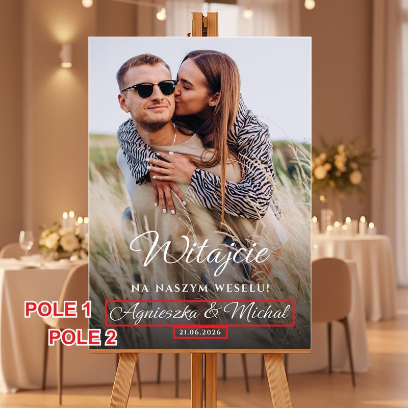 Ślubna tablica powitalna