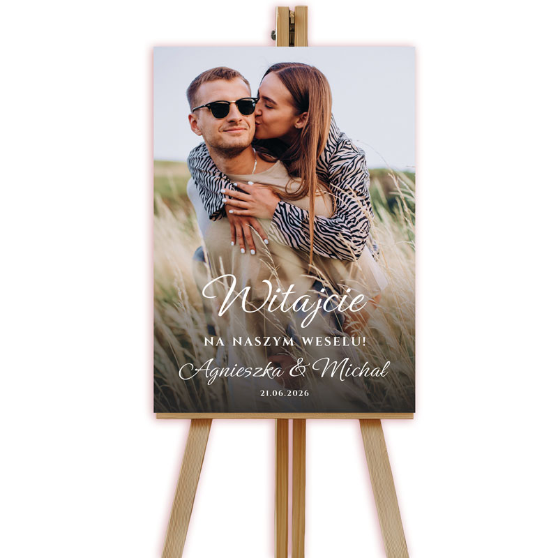 Ślubna tablica powitalna